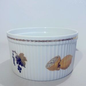 Vintage Royal Worcester Evesham Soufflé Casserole Dish Shape #46 MCM 7”H x 3.75”